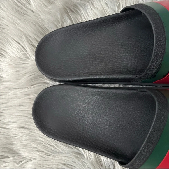 GUCCI Men’s Web Rubber Slide Sandal Size 11 - Picture 9 of 11